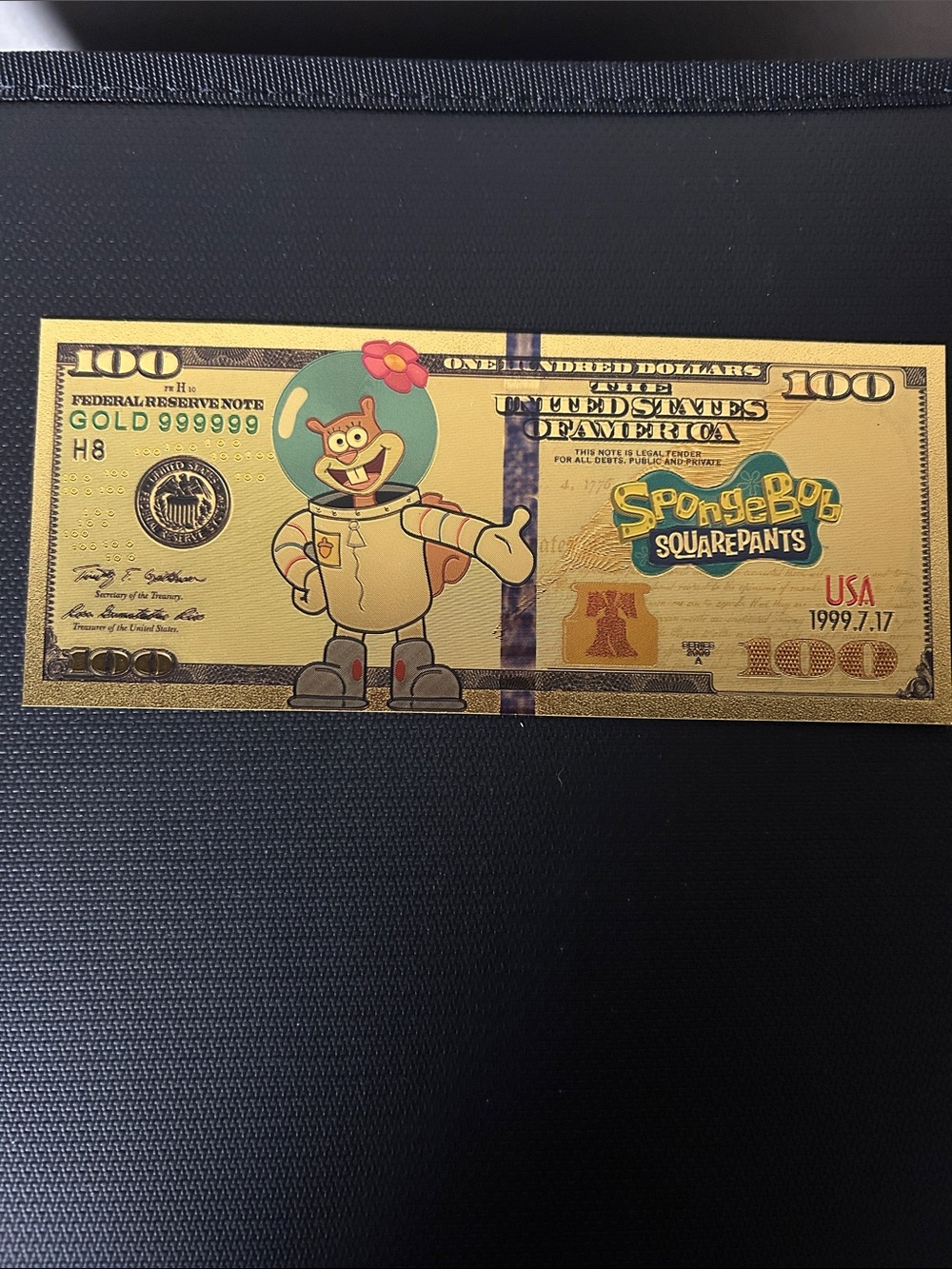 SpongeBob Squarepants Sandy CheekGold Novelty Bill